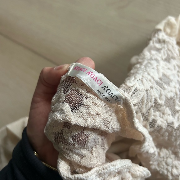 Elegant Cream Lace Kids Dress size 7/8 - Picture 3 of 3